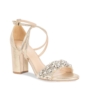 Kép 1/4 - HIRA, fényes pezsgőszínű szatén cipő