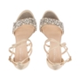 Kép 4/4 - HIRA, fényes pezsgőszínű szatén cipő